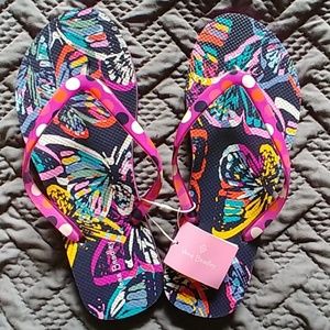 Vera Bradley Butterfly Flutter Flip Flop New